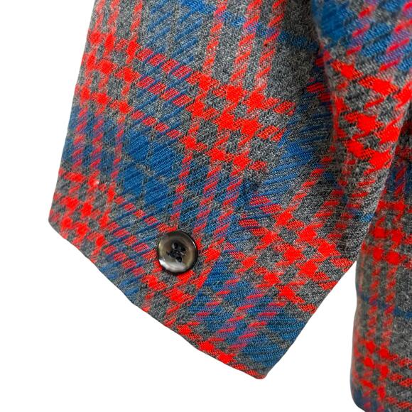 Vintage Twigs Boys Plaid Suit Jacket SZ 6 Retro KidCore Formal Preppy Dapper - Picture 5 of 6